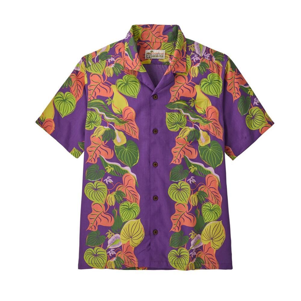 Patagonia Boys Luau Pataloha Shirt Colorful Lua Vacation Summer Hawaii Luau XXL